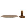 Round Cake & Cupcake Stand Footed Wood Cake Stand - Handcrafted Cake Display Decor - for Kitchen or Dining Table Centerpiece - Decorative Cake Platter