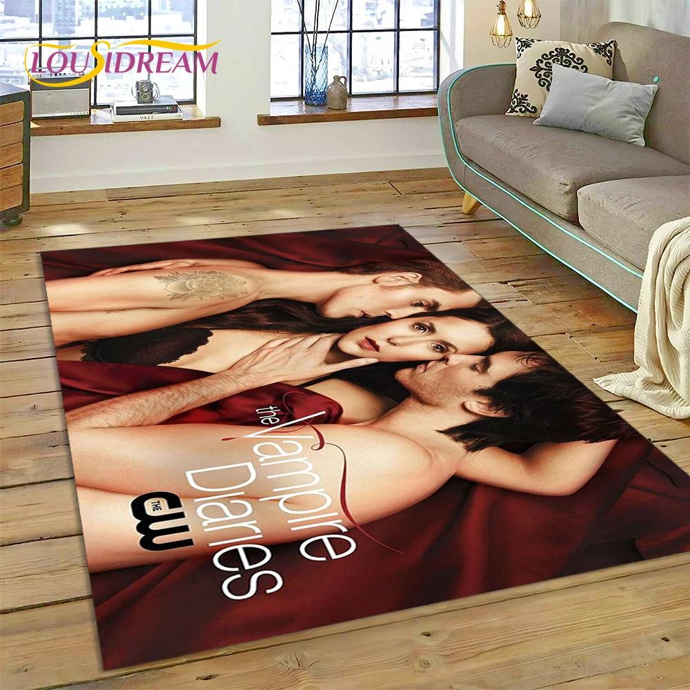 3D Latest The Vampire Diaries Damon Salvatore Rug Carpet for Living Room Bedroom Home Decor,Non-slip Decoration for Sofa Doormat