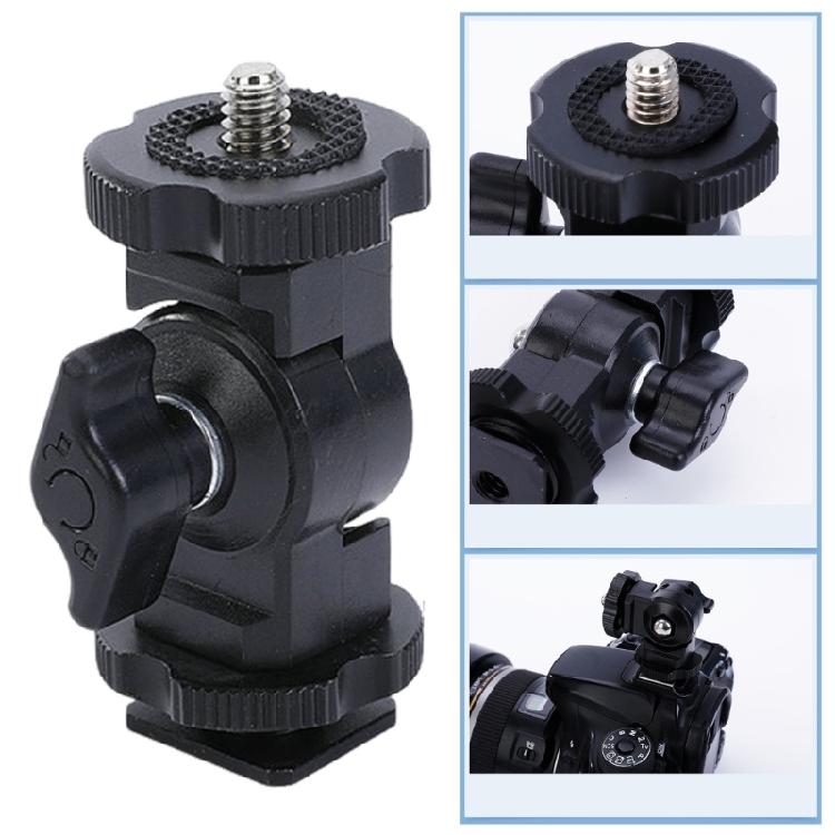 Aluminum Hot Shoe Adapter DSLR Camcorder 1/4inch Screw Hot Shoe Adapter Camera Flash Mount Video Light Accessories