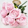 Yousheng Simulated Roses Bunch Realistic Artificial Roses Faux Rose Bundle with Bendable Stems for Home Decor Parties Weddings Flower Arrangements