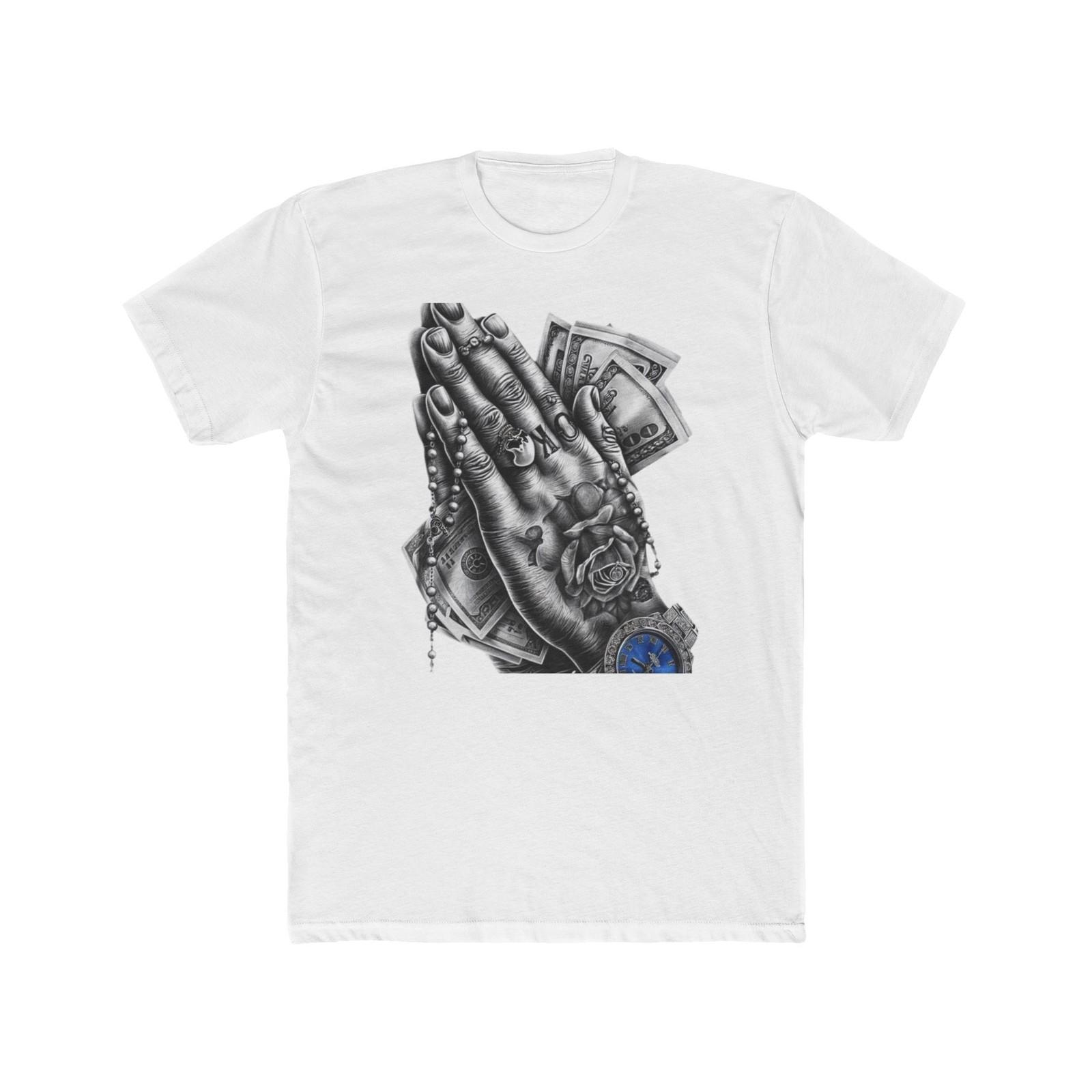 Praying Hands with Money Tee | Prayer Hands Graphic T-Shirt S разноцветный