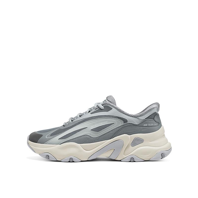 Skechers DLites Round Toe Dad Shoes Men sneakers 232427-GRY 39.5