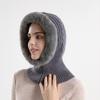 Chapeau tricoté en peluche pour femmes, résistant au froid, col épais, une pièce, couverture de Protection des oreilles chaude, automne et hiver