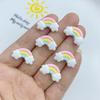 30Pcs New Cute Resin Mini Colorful Rainbow Series Flat Back Manicure Parts Embellishments For Hair Bows Accessorie