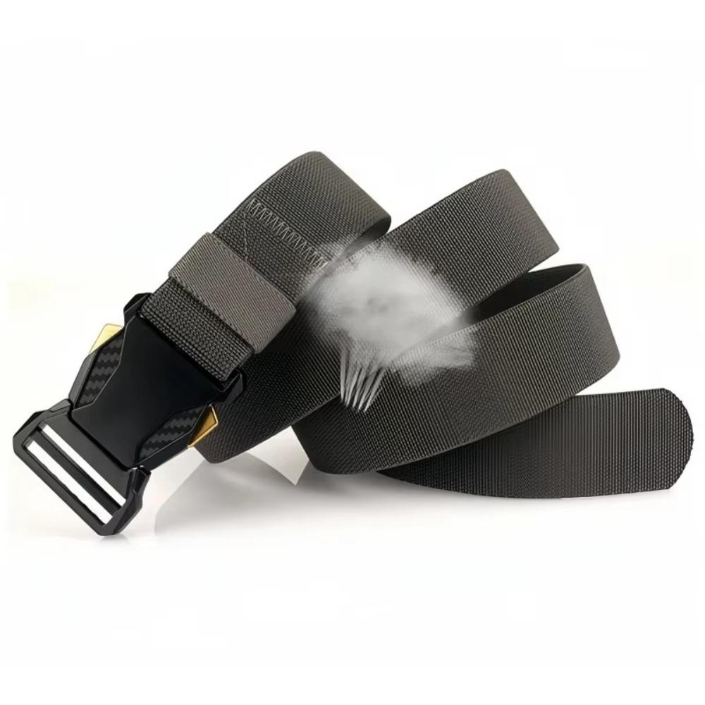 Automatic Buckle Men's Belt Quick Release Weave Waist Band  Outdoor Leisure Sports