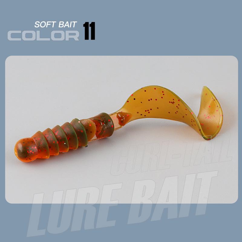 Big Wave Lockenschwanz Weichköder für Barsch und Mandarinfisch