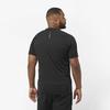 Salomon Men's CROSS RUN SHORTSLEEVE TEE, Deep Black, Size S, Outdoor T-Shirt