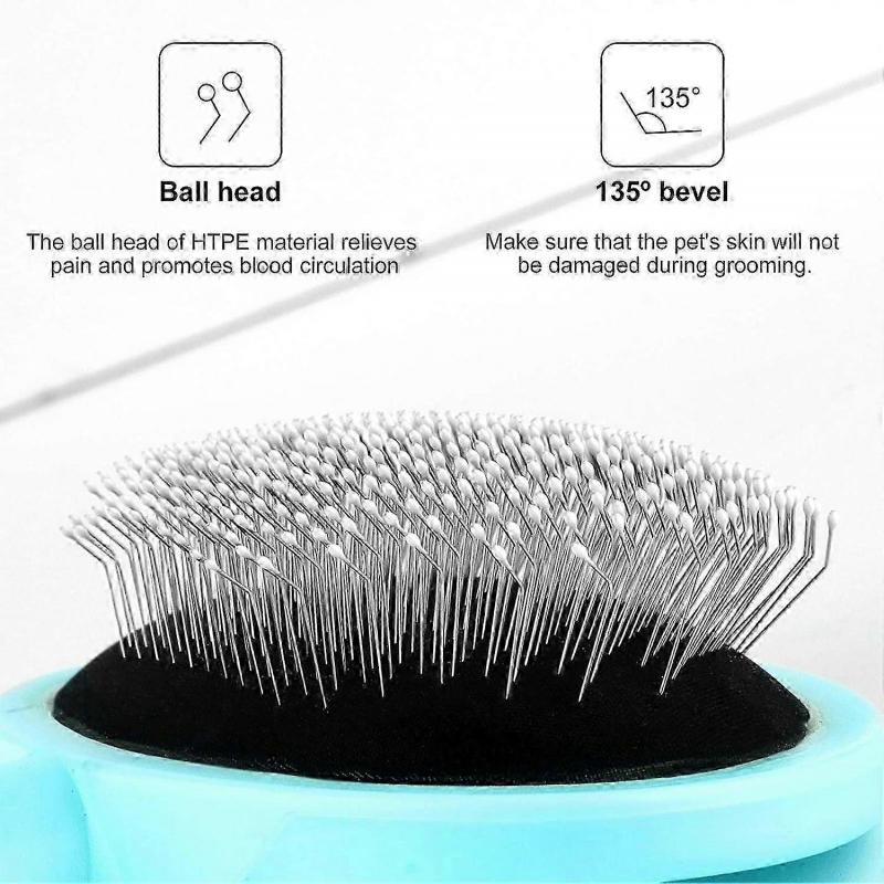 LINJOU Brush for Dogs and Cats Grooming Comb for Dogs and Cats with Long and Short Bristles-
