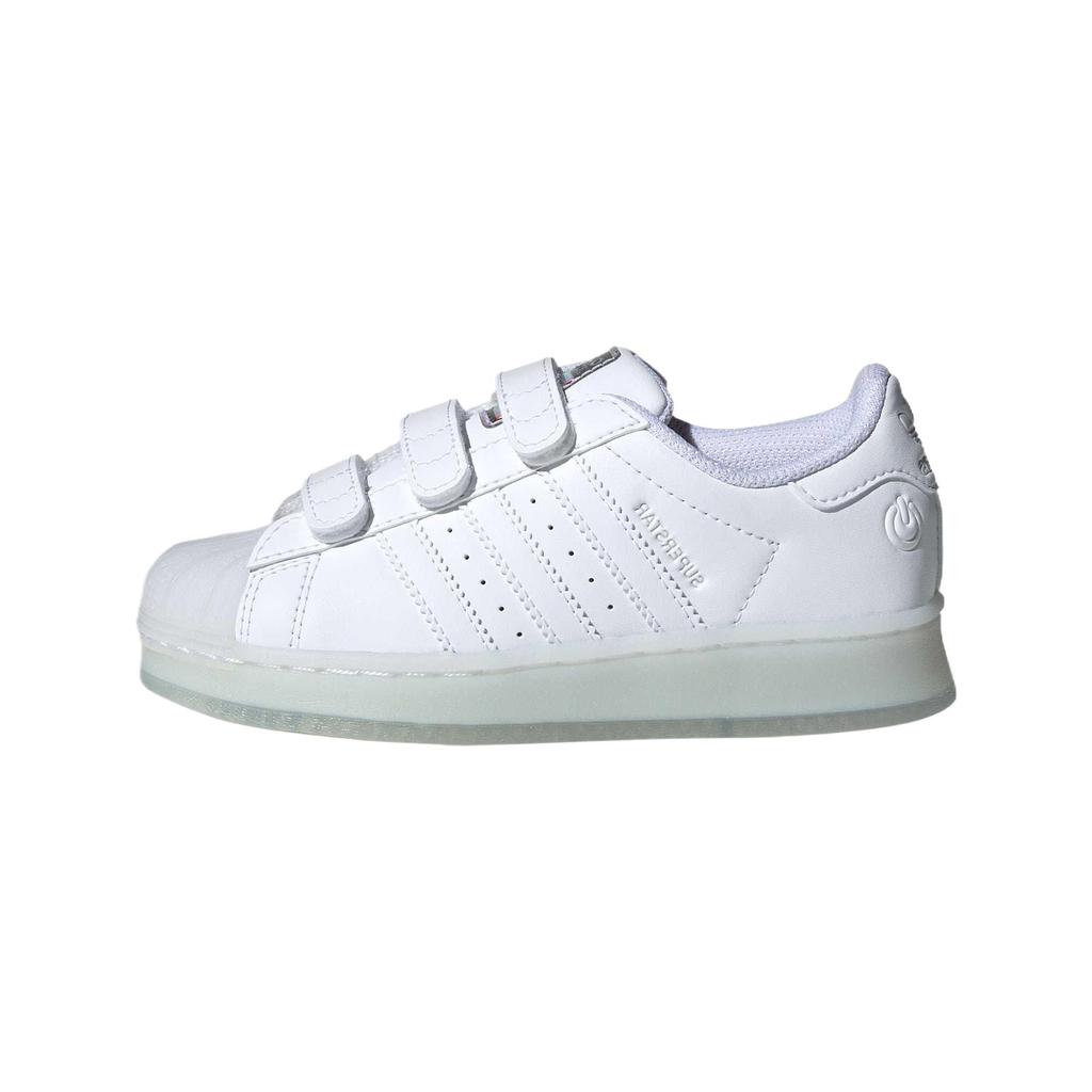 Adidas Superstar Series Synthetic Leather Comfortable Versatile Durable Low-Top Kids Sneakers Kids Sneakers White IH8008