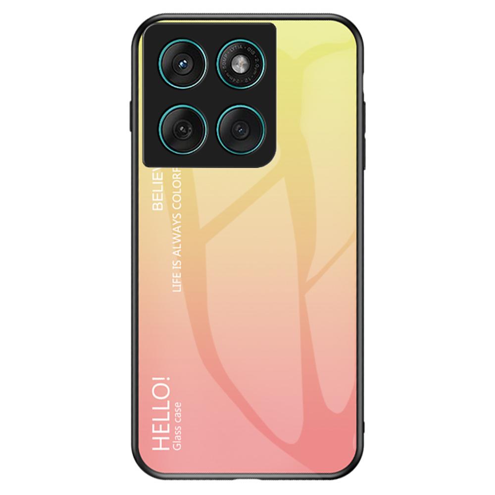 Pro Motorola Edge 60 Fusion 5G/Edge 60 5G Pouzdro Odolné proti poškrábání Tvrzené sklo+PC+TPU Kryt na telefon