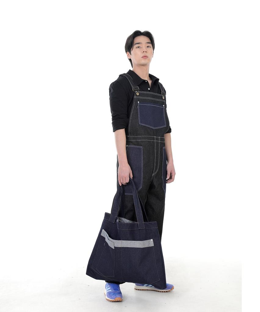 Saintcrew Walker & Builder Mega Big Denim Shoulder Bag Wbm-109 Indigo Brs