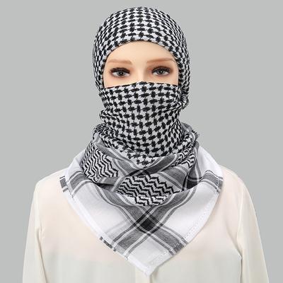 Wüste Quadratisches Kopftuch Arabisch Sonnenschutz Winddicht Unisex Quaste Schal Schal Abaya Accessoires Hijab Damen Schleier Mode