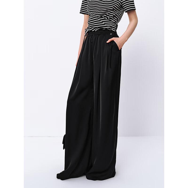 PEACEBIRD Women's Summer High-Waist Wide-Leg Casual Pants