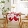 Valentines Day Table Cloth Heart Table Runner Polyester Reusable Supplies for Holiday New Year Birthday Party Home Decoration