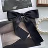 Sweet JK School-Style Matte Bow Brooch - Large Cotton Ribbon Pin for DIY, Clothing, Bags, or Decorations.