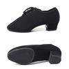 Women's Modern Dance Shoes Canvas Latin/Tango/Ballroom Shoes Rubber/Soft Sole Low Heels Women's Dancing Shoes Black