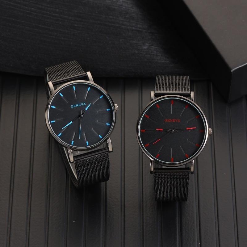 Fashion Ultra Thin Men's Business Watches Steel Mesh Belt Quartz Wrist Watch for Man Clock Reloj Hombre