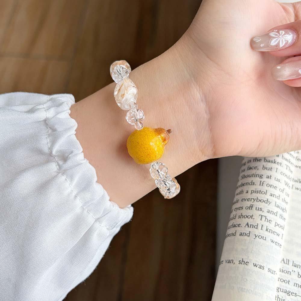 Beaded Simulation Fruit Bracelet Dopamine Summer Bohemian Jewelry Beads Bracelet Beach Jewelry