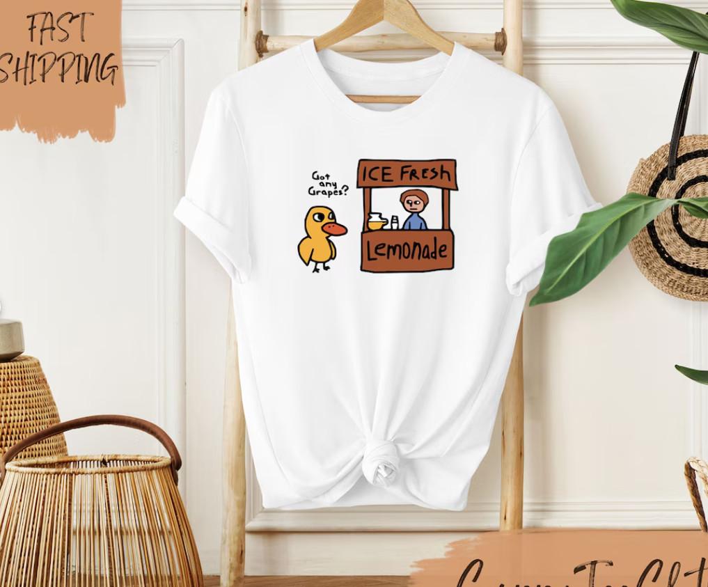The Duck Got Any Grapes Ice Fresh Lemonade Unisex T-shirt S-5XL S