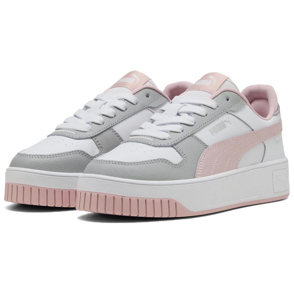 PUMA Carina Street Abrasion Resistant Low top Skateboard Shoes Women's White Gray 389390-53