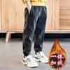 Children's Winter Jeans Plus Velvet Thickening Children's Warm Casual Denim Trousers Christmas Gifts for Boys Aged 3-5-6-10-12