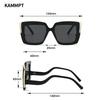 Oversized Square Sunglasses Women Fashion Gradient Multicolor Outdoor Shades Trendy Vintage  Brand Design Sun Glasses