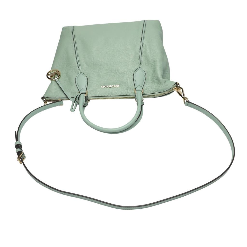 Michael Kors Satchel Shoulder Bag Handbag Cowhide Light Green Women 35S0GYZS3L Used