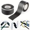Self-Adhesive Silicone Pipe Repair Tape Waterproof Leak-Proof Black Sealing Tape with Thickened Adhesive & Easy-Use Dispenser for Quick Pipe Fixing