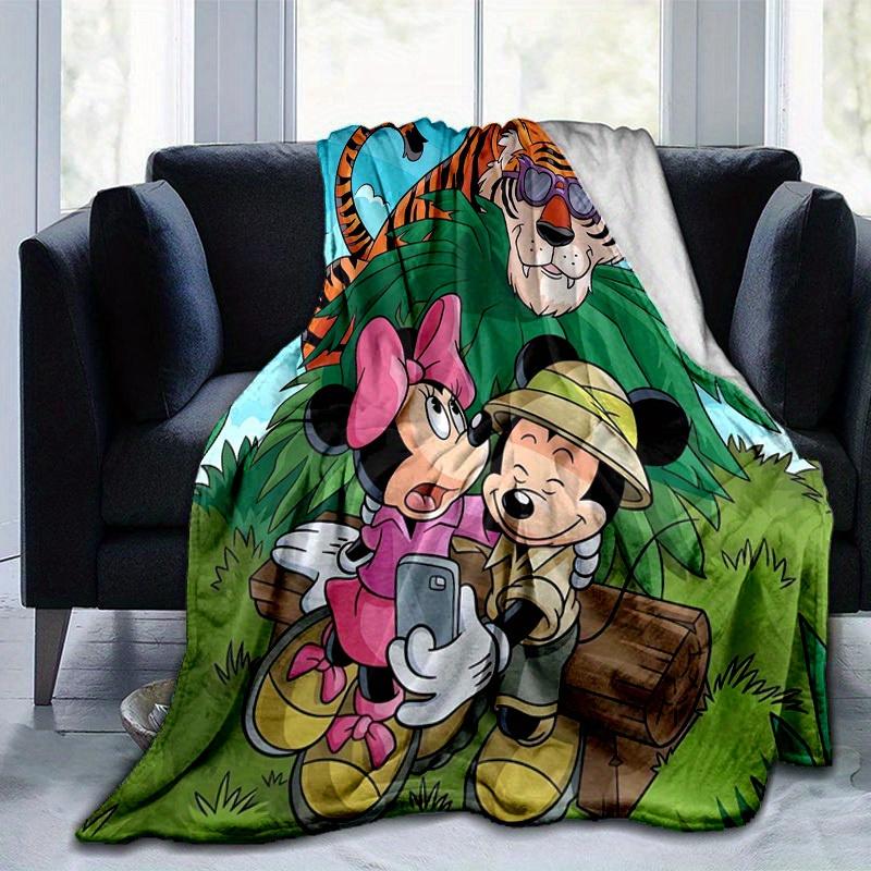 1pc Minnie Mouse & Friends Jungle Adventure Throw Blanket Home Decor, Couch Cover, Outdoor, Gift for Friends, Bedroom, Living Room, Travel