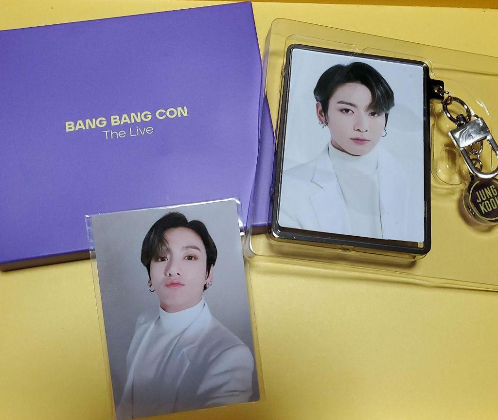 [USED] BTS Official Jungkook Photo Folder Key Ring Mini Photo Trading Card