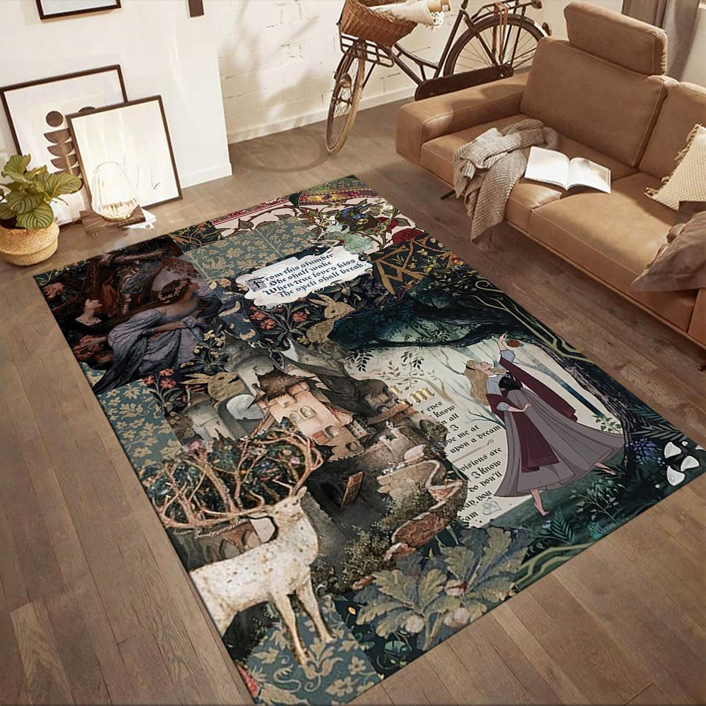 Gothic Style Floor Rug Office Rug Suitable for Playrooms Decorate Room Balcony Game Room Antislip Carpet Office Home Decor Gift for Festivals