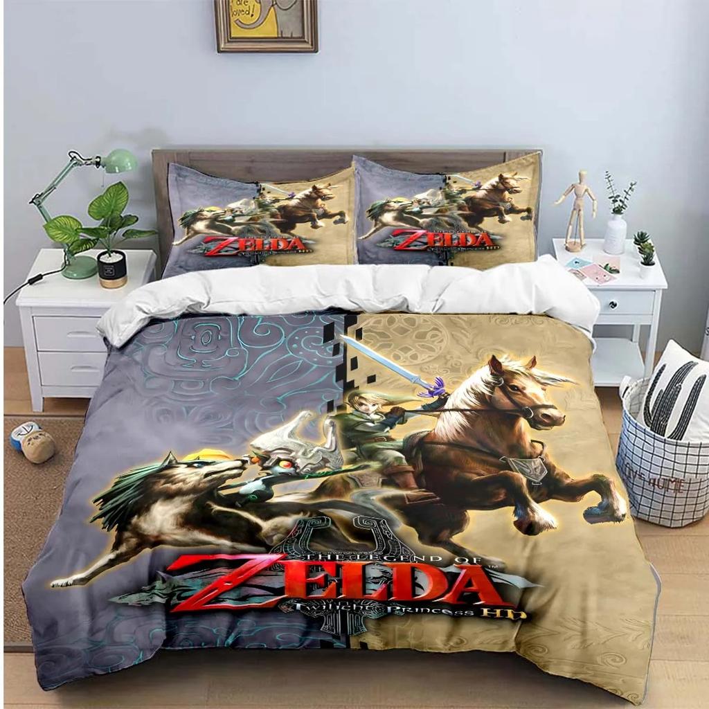 Exquisite Game Z-Zelda Printed Bedding Sets Exquisite Set Duvet Cover Bed Comforter Set Bedding Set Luxury Gift Home Textiles
