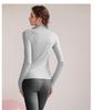 Women's Quick-Dry Half-Zip Yoga Top - Long Sleeve, Tight-Fitting Activewear