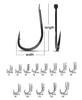 50PCS Small Fishing Hooks Freshwater Carbon Stainless Steel Size 1 - 13 Barbed Carp Hooks Fishing