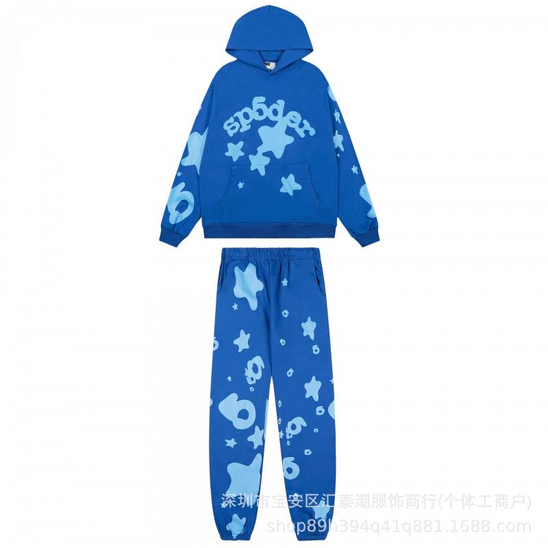 Unisex Oversized Hoodie Jogger Set Streetwear Cotton Fleece Print Loose Fit Winter Apparel