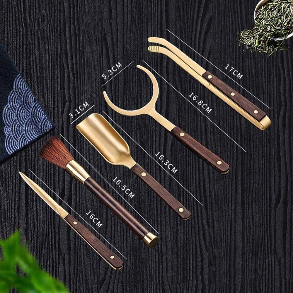 Teeclip aus Holz Hitzebeständige Teezange Nadelset Tragbare Kung Fu Teeutensilien Tee