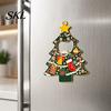 Festive Home Bar Accessory Christmas Tree Bottle Opener, Metal Beer Cap Opener with Magnet Solid Fridge Sticker, Holiday Kitchen Decor, Party Souvenir