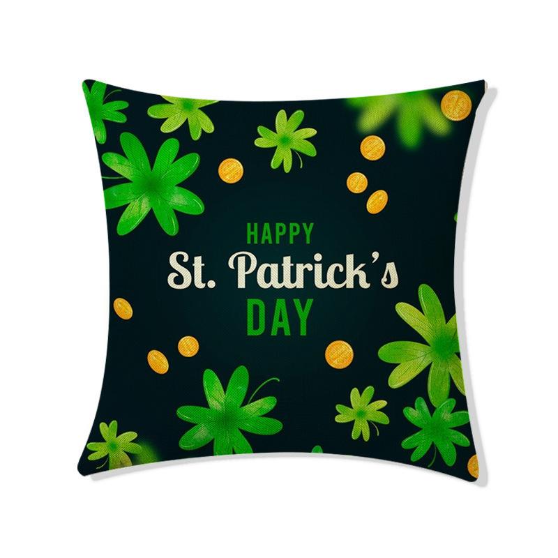 St. St. Patrick's Day Kissen Heim Lendenkissen Vierblättriges Kleeblatt Sofakissenbezug Kissenbezug