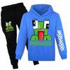 Boys Comfortable Warm Sweater Casual Hooded Loose Printing Clothing Sets Boys
