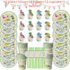 Dino Party Supplies Dinosaur Balloons Paper Straws Cups Plates Kids Boy Birthday Party Decoration Jungle Dinosaur Party Decor