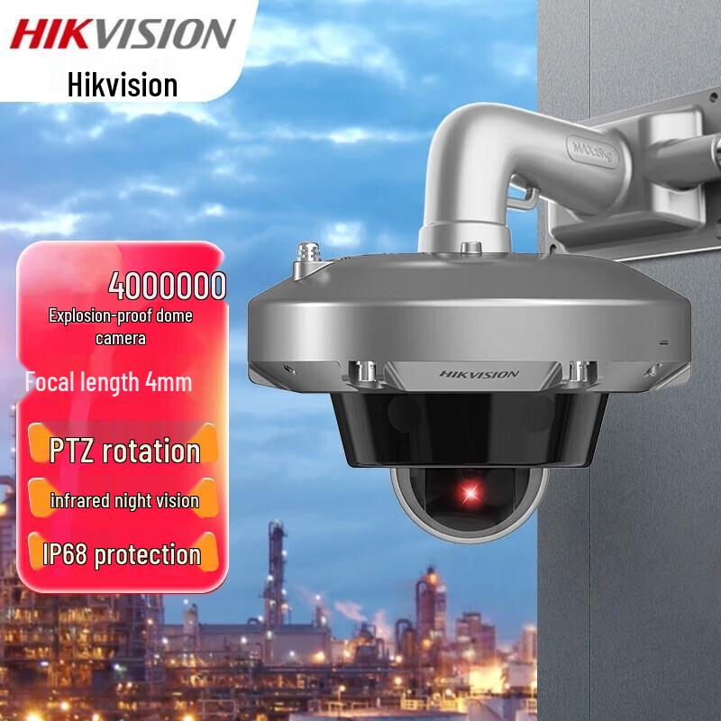 

Hikvision 4MP PT Explosion-Proof IR Dome Camera CN plug (adapter included)