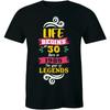 Life Begins At 30 Unisexs T Shirt Born In 1989 Year Of Legends 30th Birthday Vintage Homme Breathable Comfortable Fashion