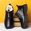 Winter Warm High Waist Velvet Leather Shoes New Cotton Shoes Non-slip Snow Boots Dad Shoes Thickened Business Casual Leather Shoes