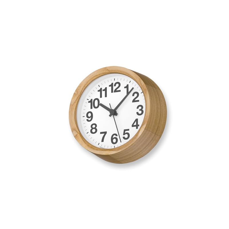 Lemnos Analog Wall Clock, Natural Oak, Natural Wood, ClockA Small OAK YK24-14