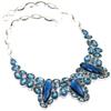 Tanzanite Quartz Gemstone Friends  Plated Jewelry Necklace 16-18''