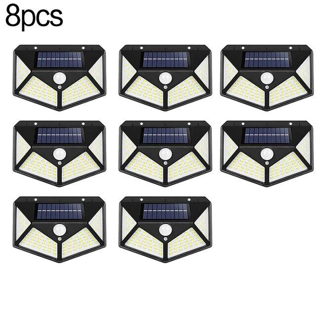 1/2/3/4/5/6/7/8/9/10 buc 100 LED-uri de perete lampă solară în aer liber cu senzor de mișcare PIR cu energie solară lumina soarelui Lumină stradală pentru grădină