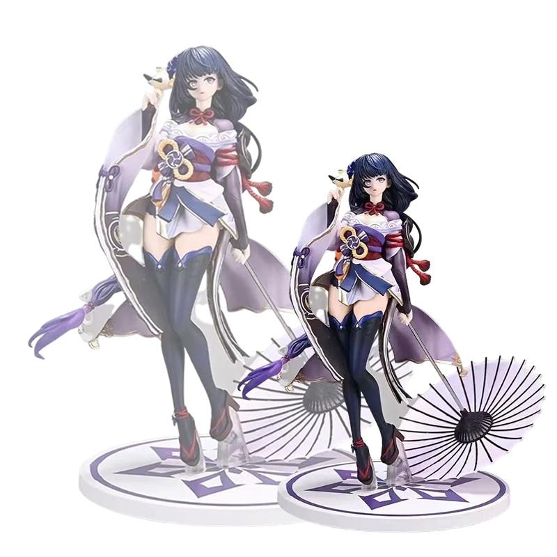 23cm Genshin Impact Anime Figure Raiden Shogun Sexy Figures Pvc Action Collection Adult Model Doll Toys Birthday Gifts for Kids