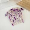 Acetate Sheet 6 Teeth Plate Hair Comb Insert Comb Hairpin Headwear Jewelry Ponytail Fork Comb Hair Clips Girls Gifts