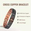 Men's Copper Cross Magnetic Bracelet - Adjustable Black Copper Jewelry
