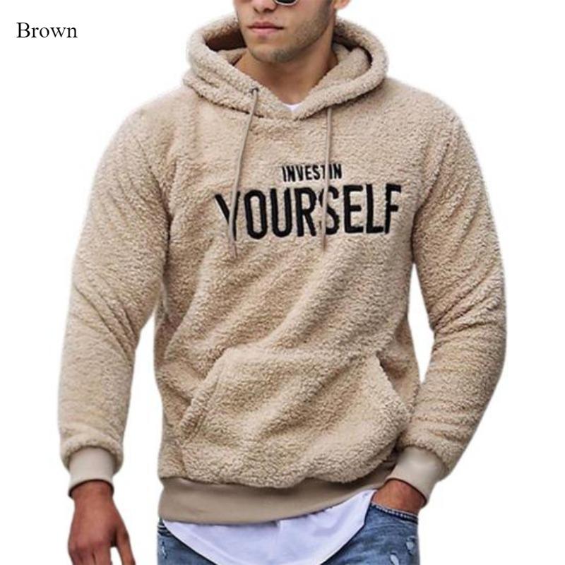 Spring/fall Men's Sweatshirt Casual Personality Hooded Fashion Long Sleeve Top Men's Letter Embroidery Thermal Jumper